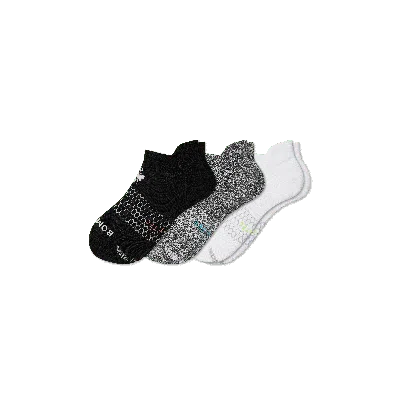 Shop Bombas All-purpose Performance Ankle Sock 3-pack In Black White Charcoal Mix