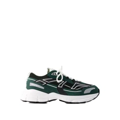 Shop Axel Arigato Marathon R Trail Sneakers - Leather - Green/black