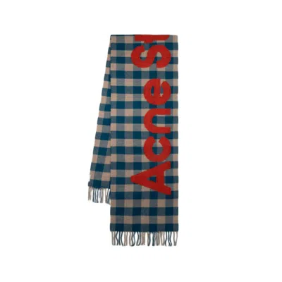 Shop Acne Studios Veda Scarf - Wool - Turquoise Blue