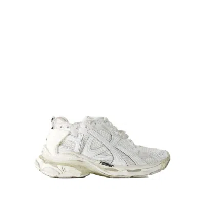 Shop Balenciaga Runner Sneakers - Mesh - White