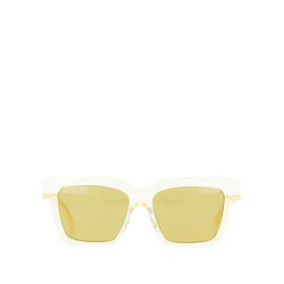 Shop Bottega Veneta Sunglasses - Acetate - Gold/yellow