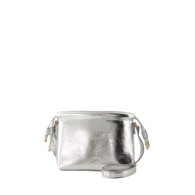 Shop Apc Ninon Mini Crossbody - Synthetic - Silver In White
