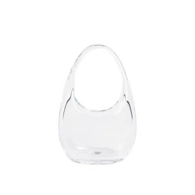 Shop Coperni Mini Swipe Bag - Glass - Transparent In White