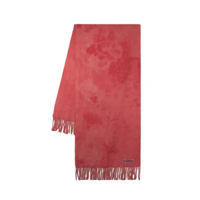 Shop Acne Studios Canada Tie Dye Scarf - Wool - Pink In Burgundy