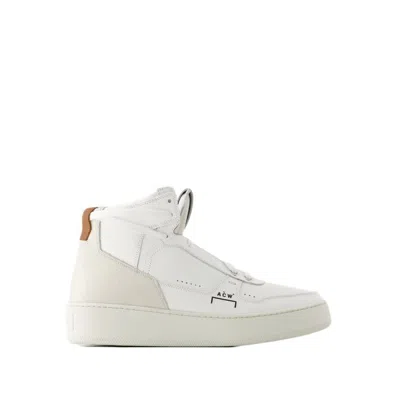 Shop A-cold-wall* Luol Hi Top Ii Sneakers - Leather - Beige In White