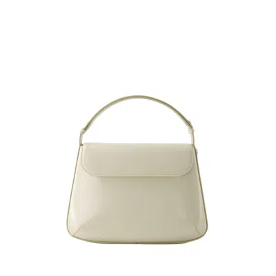 Shop Courrèges Sleek Medium Bag - Leather - Beige In Neutrals