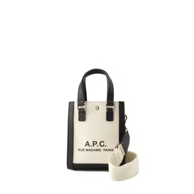 Shop Apc Camille 2.0 Mini Crossbody - Cotton - Black In Neutrals