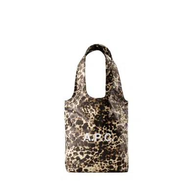 Shop Apc Ninon Small Tote Bag - Synthetic - Leopard Print In Brown