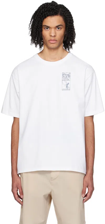 Shop Manors Golf White Swing Thoughts T-shirt In Black
