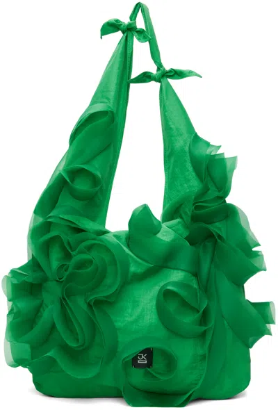 Shop J.kim Green Quilling Bale Bag