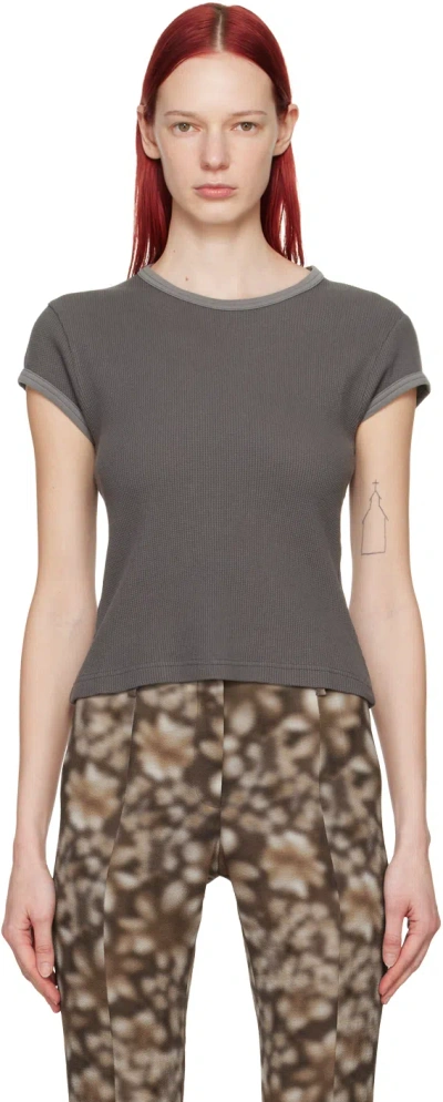 Shop Acne Studios Gray Garment-dyed T-shirt In Djo Faded Grey