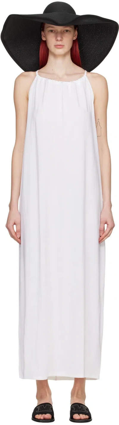 Shop Max Mara White Garda Midi Dress In 5 White