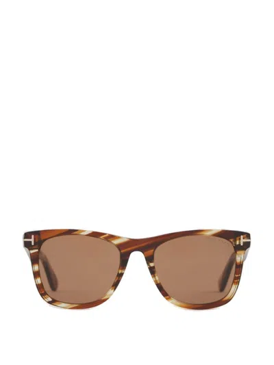 Shop Tom Ford Eyewear Kevyn Square Frame Sunglasses In Multi
