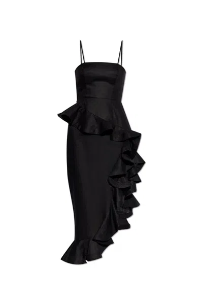 Shop Zimmermann Harmony Asymmetric Tango Dress In Black