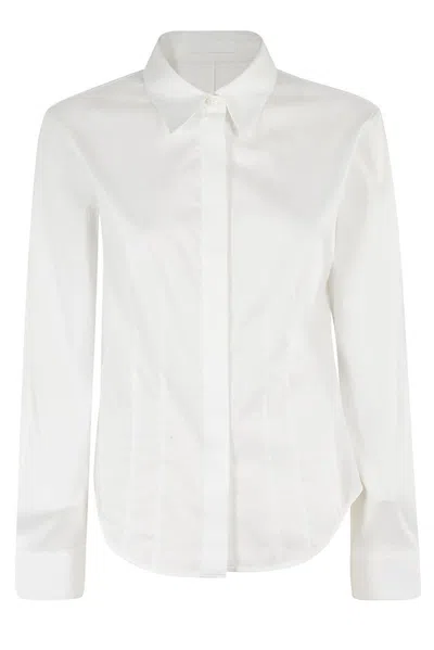 Shop Helmut Lang Fitted Poplin Shirt In White
