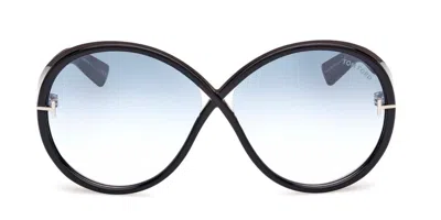 Shop Tom Ford Eyewear Edie Oversized Sunglasses In Black