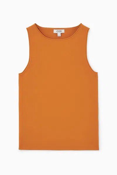 Shop Cos Tubular Knitted Tank Top In Orange