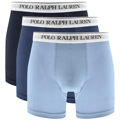 Shop Ralph Lauren Underwear 3 Pack Boxer Briefs In Navy