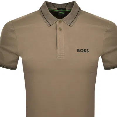 Shop Boss Athleisure Boss Paddy Pro Polo T Shirt Khaki