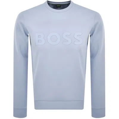 Shop Boss Athleisure Boss Salbo Sweatshirt Blue