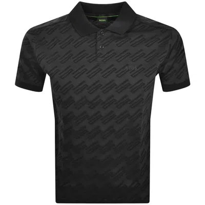 Shop Boss Athleisure Boss Pirax Polo T Shirt Black