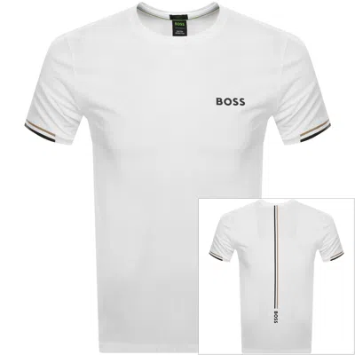 Shop Boss Athleisure Boss Tee Mb Stretch Slim Fit T Shirt White