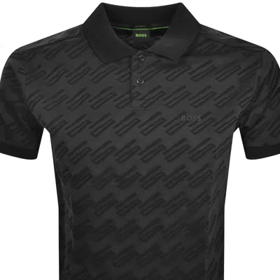 Shop Boss Athleisure Boss Pirax Polo T Shirt Black