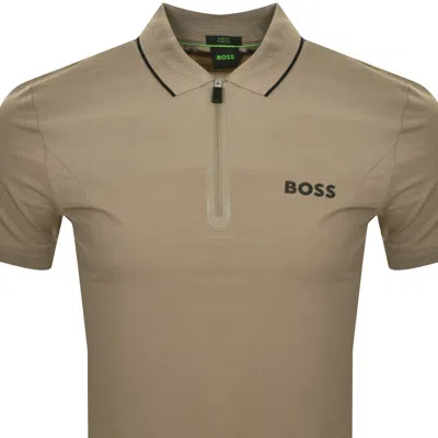 Shop Boss Athleisure Boss Philix Polo T Shirt Khaki