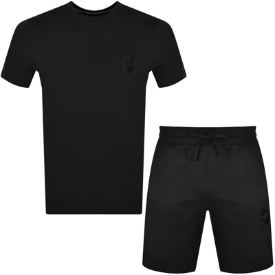 Shop Boss Business Boss Bodywear Iconic T Shirt And Short Set Black