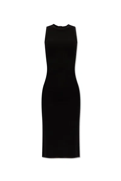 Shop Jil Sander Sleeveless Midi Dress In Black