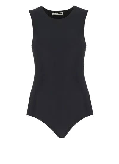 Shop Jil Sander Sleeveless Bodysuit In Black