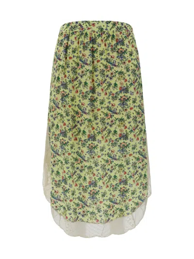 Shop Zadig & Voltaire Joslina Floral Printed Midi Skirt In Multi