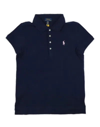 Shop Ralph Lauren Kids Logo Embroidered Short Sleeved Polo Shirt In Blue