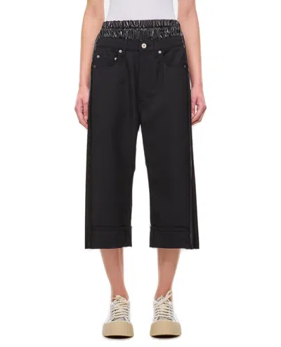 Shop Junya Watanabe Double Waist Shorts In Black