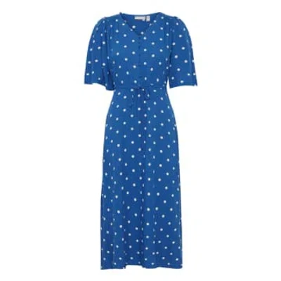 Shop Fransa Kamma Dress In Beaucoup Blue