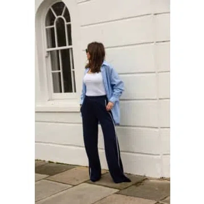 Shop Libby Loves Sunny Trousers In Blue