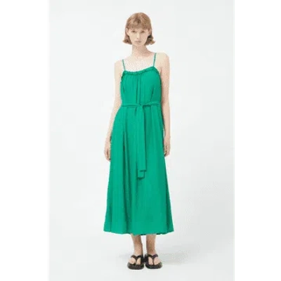 Shop Compañía Fantástica Long Green Strap Dress