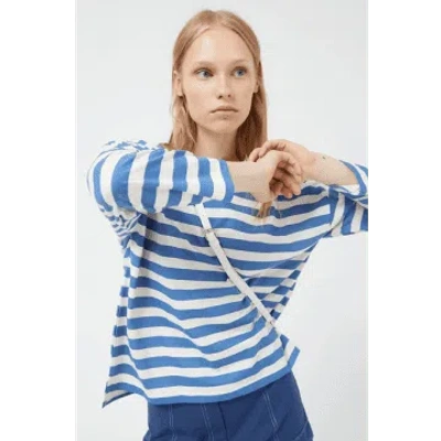 Shop Compañía Fantástica Blue Striped Long Sleeve T-shirt