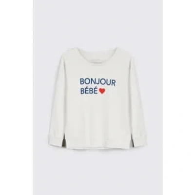 Shop Eleven Loves Bonjour Sweatshirt In Vintage White