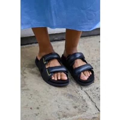 Shop Woden Lisa Black Sandals