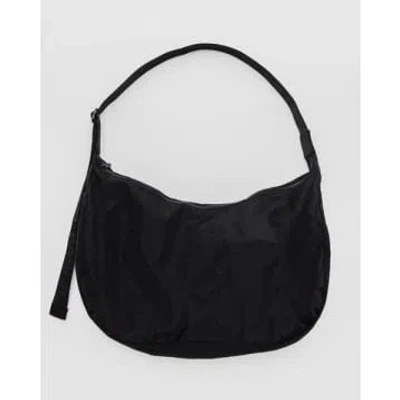 Shop Baggu Large Nylon Crescent Bag In Black
