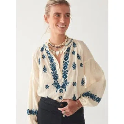 Shop Maison Hotel Lina Blouse In Blue
