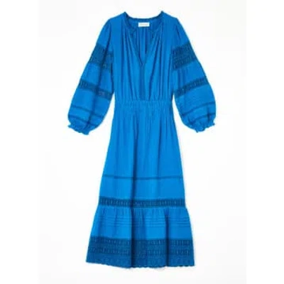 Shop Mabe Blue Loretta Midi Dress