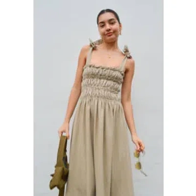 Shop Seventy + Mochi Sally Sand Linen Dress In Neutrals