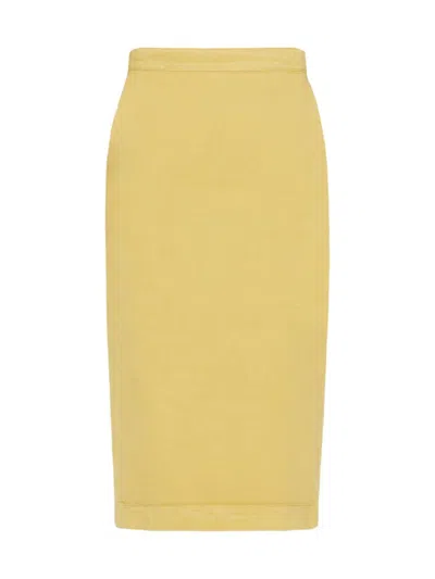 Shop Max Mara Women's Denver Pencil Midi-skirt In Mustard