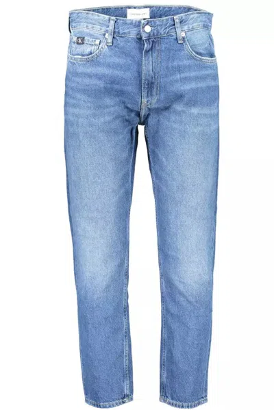 Shop Calvin Klein Blue Cotton Jeans & Pant