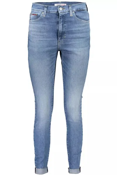 Shop Tommy Hilfiger Light Blue Cotton Jeans & Pant