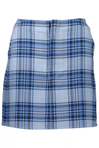 Shop Tommy Hilfiger Light Blue Cotton Skirt