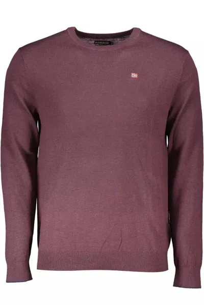 Shop Napapijri Purple Wool Shirt