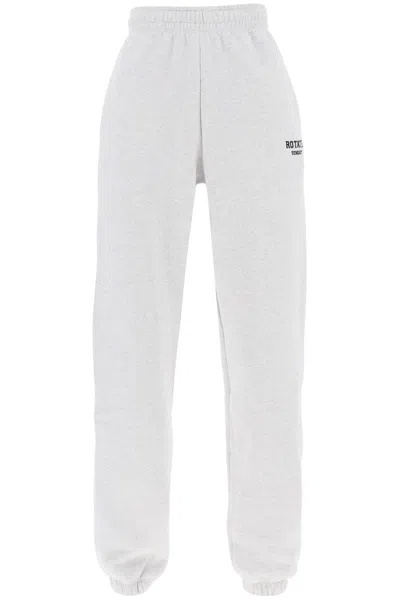 Shop Rotate Birger Christensen Joggers With Embroidered Logo In Grey